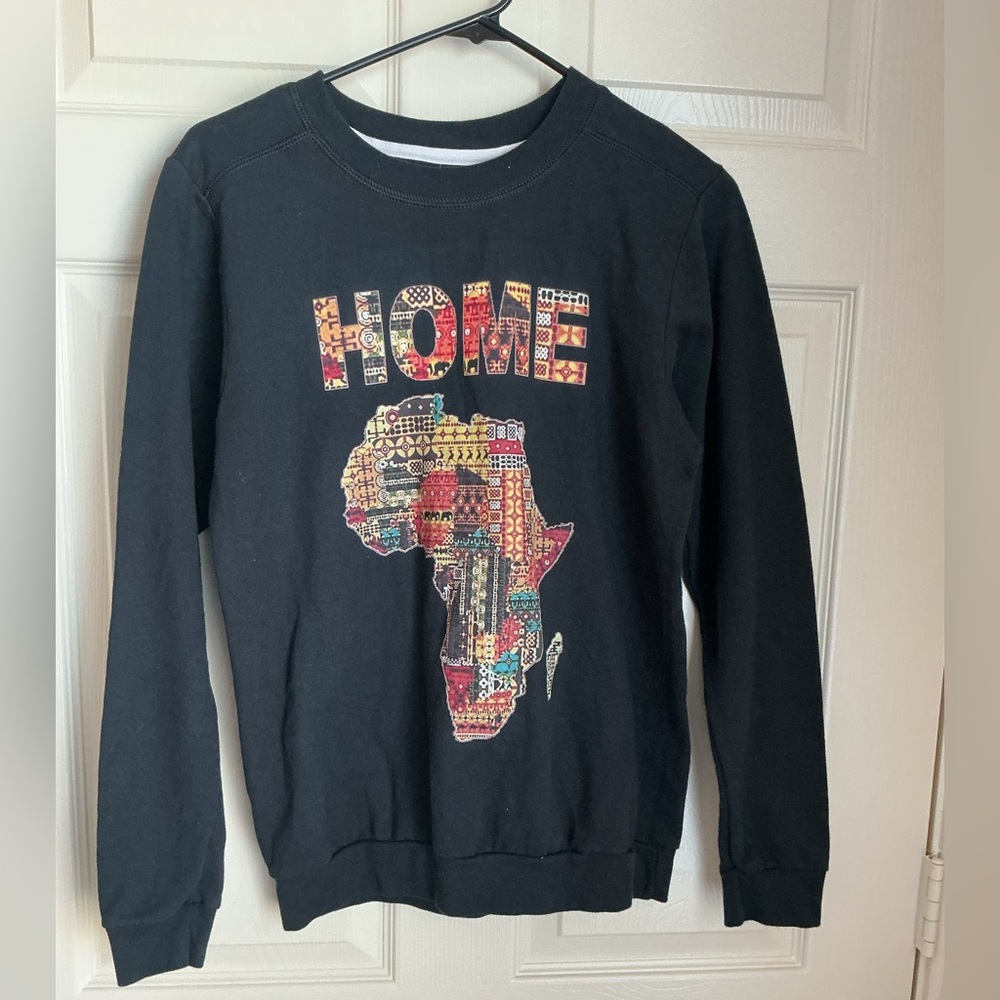 Anvil Black Sweatshirt with Colorful Design